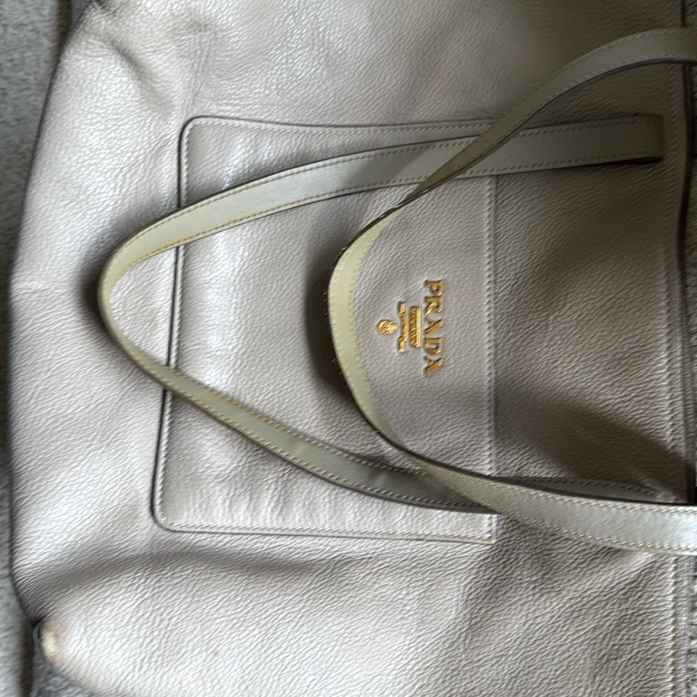 PRADA MILANO Logo Shoulder Hand Tote Bag Leather - Picture 16 of 17